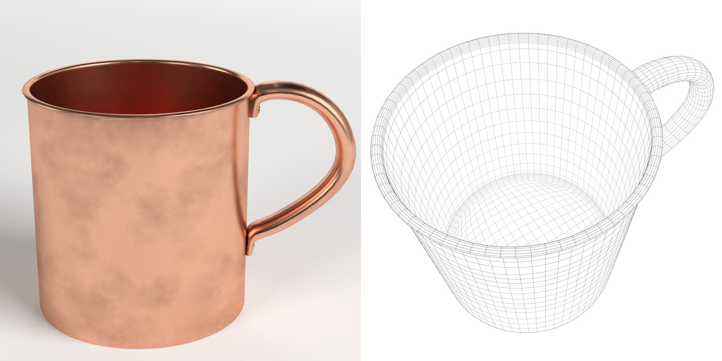 3D-Modell - Trinkbecher aus Reinem Kupfer
