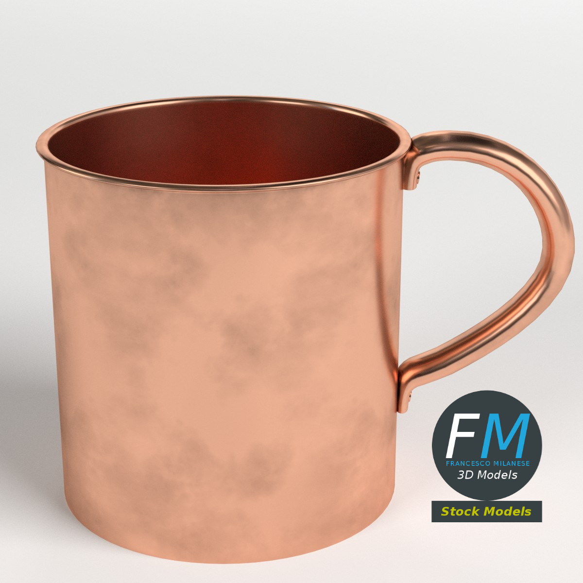 3D-Modell - Trinkbecher aus Reinem Kupfer - 01