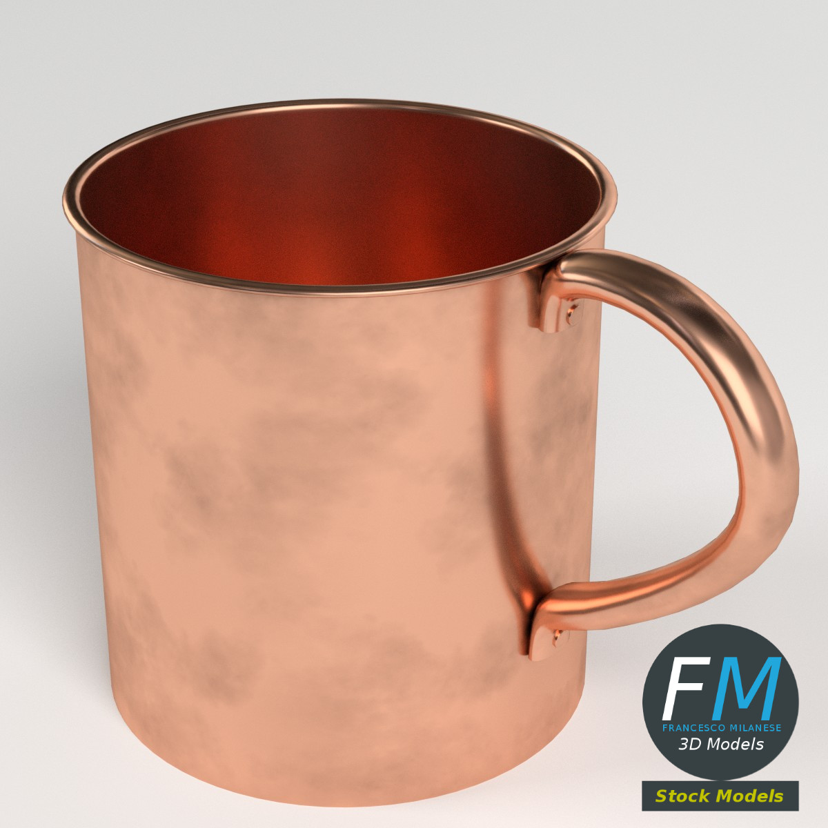 3D-Modell - Trinkbecher aus Reinem Kupfer - 02