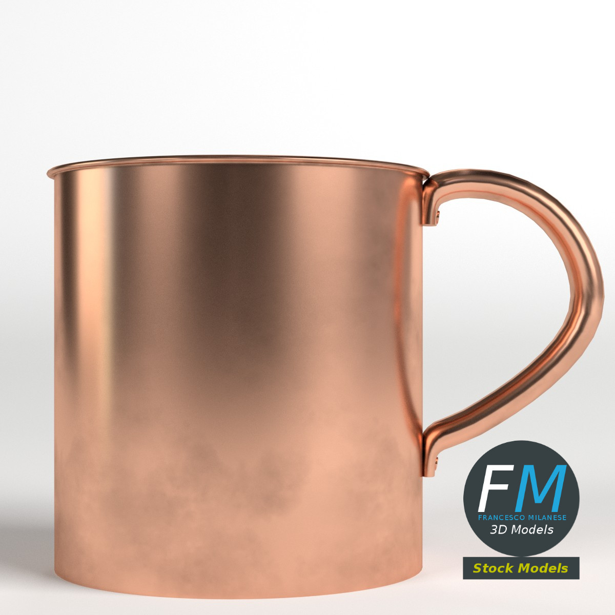 3D-Modell - Trinkbecher aus Reinem Kupfer - 03