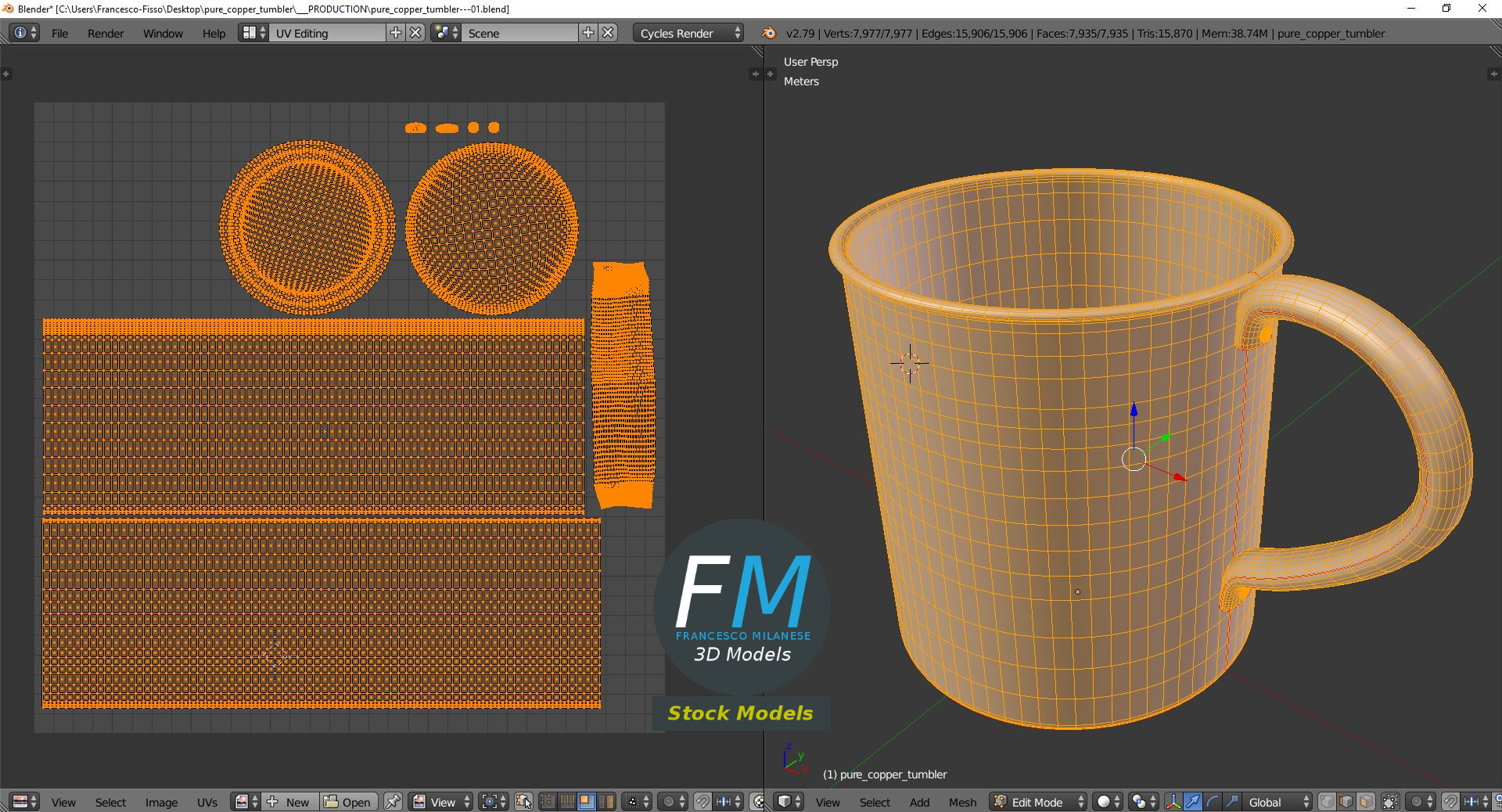 3D-Modell - Trinkbecher aus Reinem Kupfer - 10