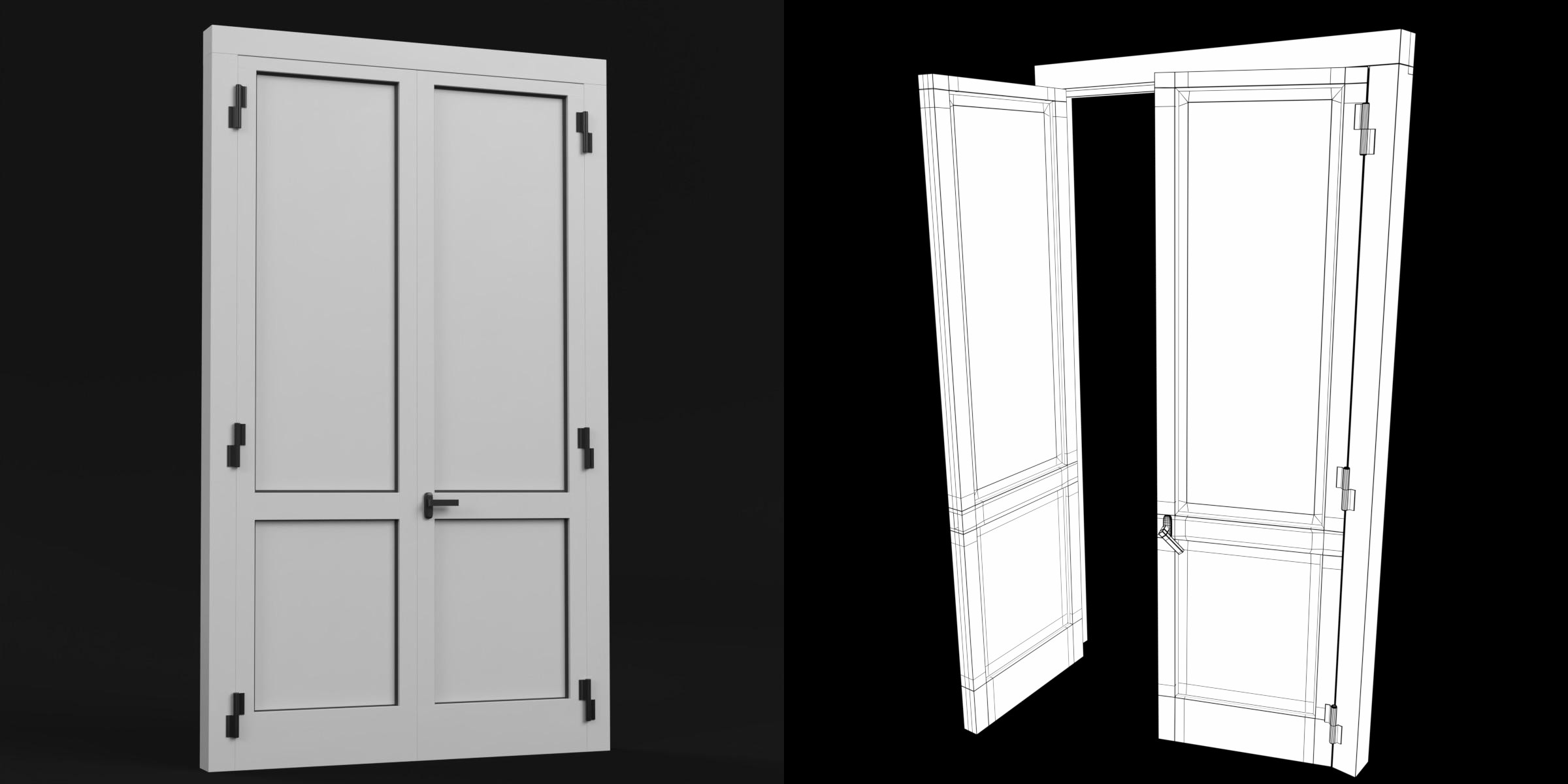 3D Model - PVC Double Door