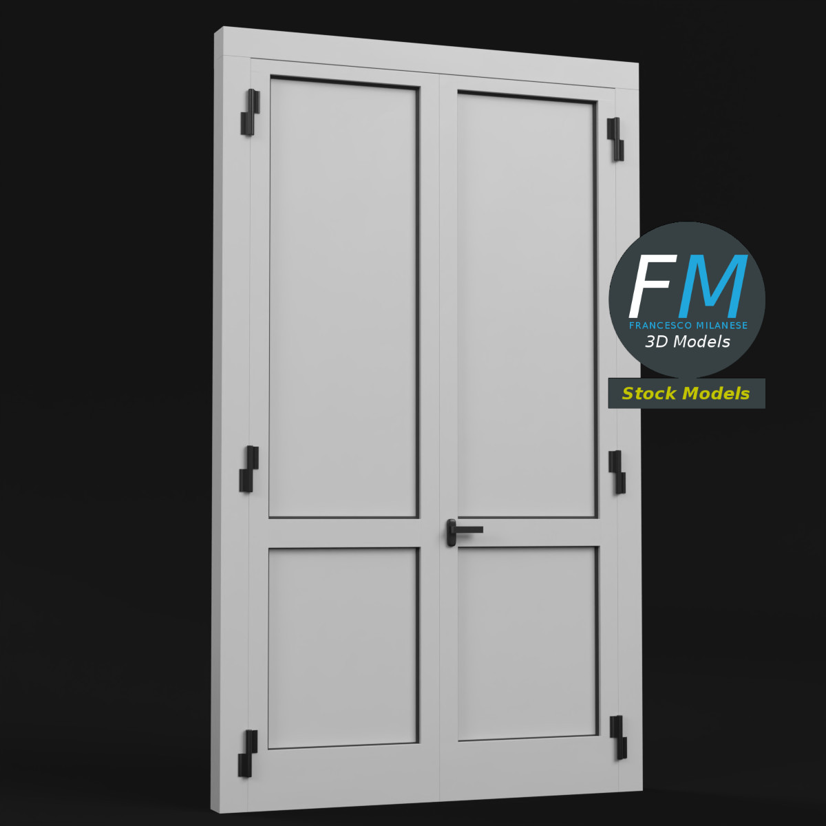 3D Model - PVC Double Door - 01