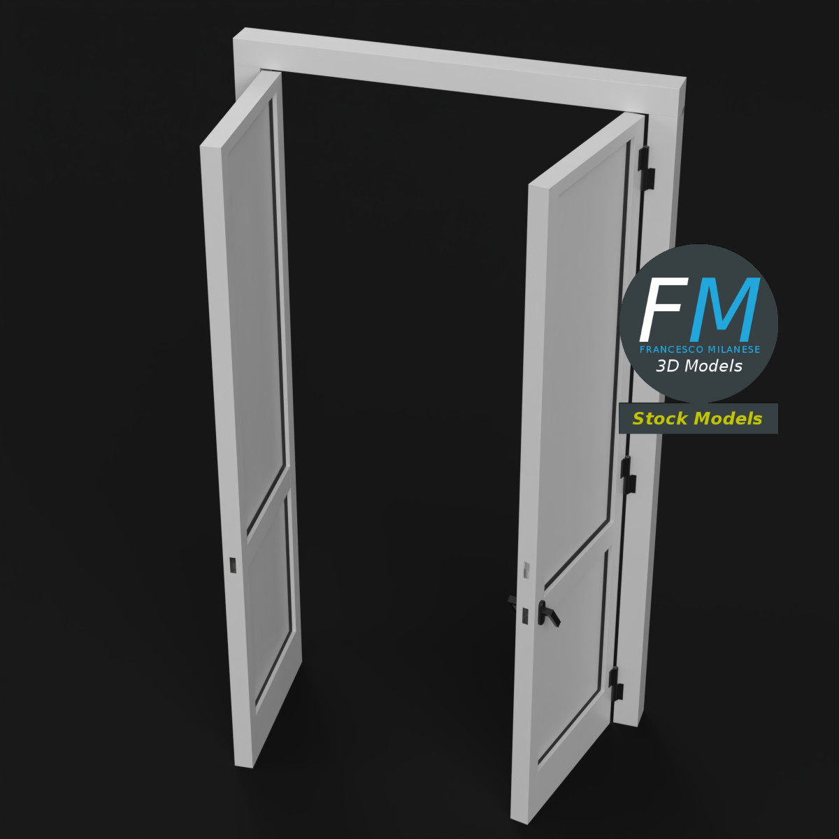 3D Model - PVC Double Door - 02