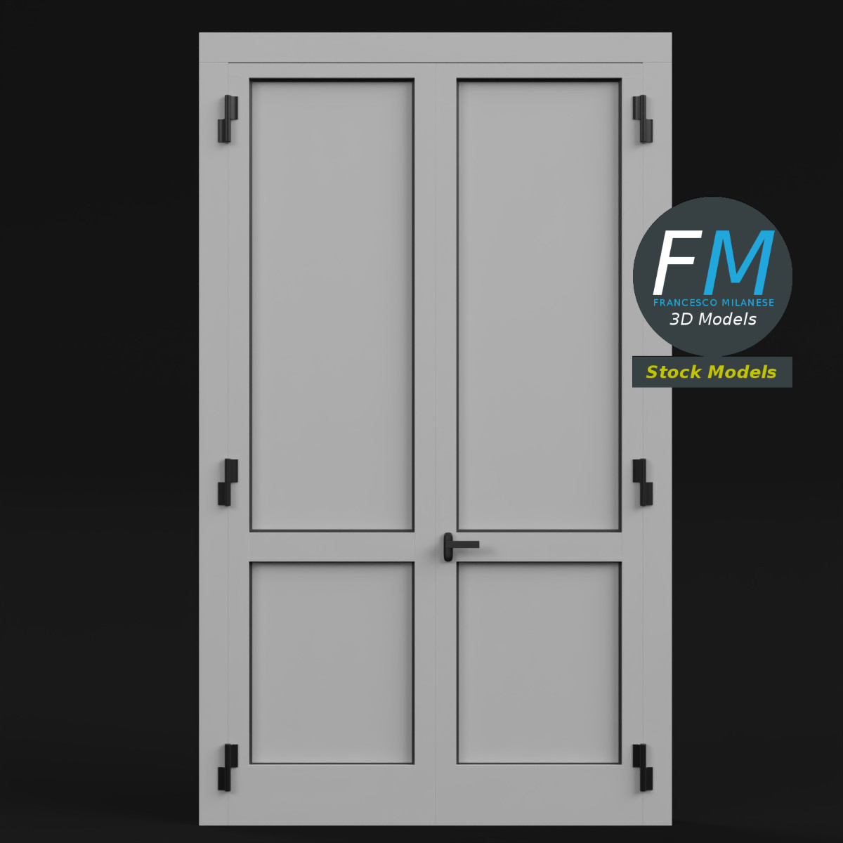 3D Model - PVC Double Door - 03