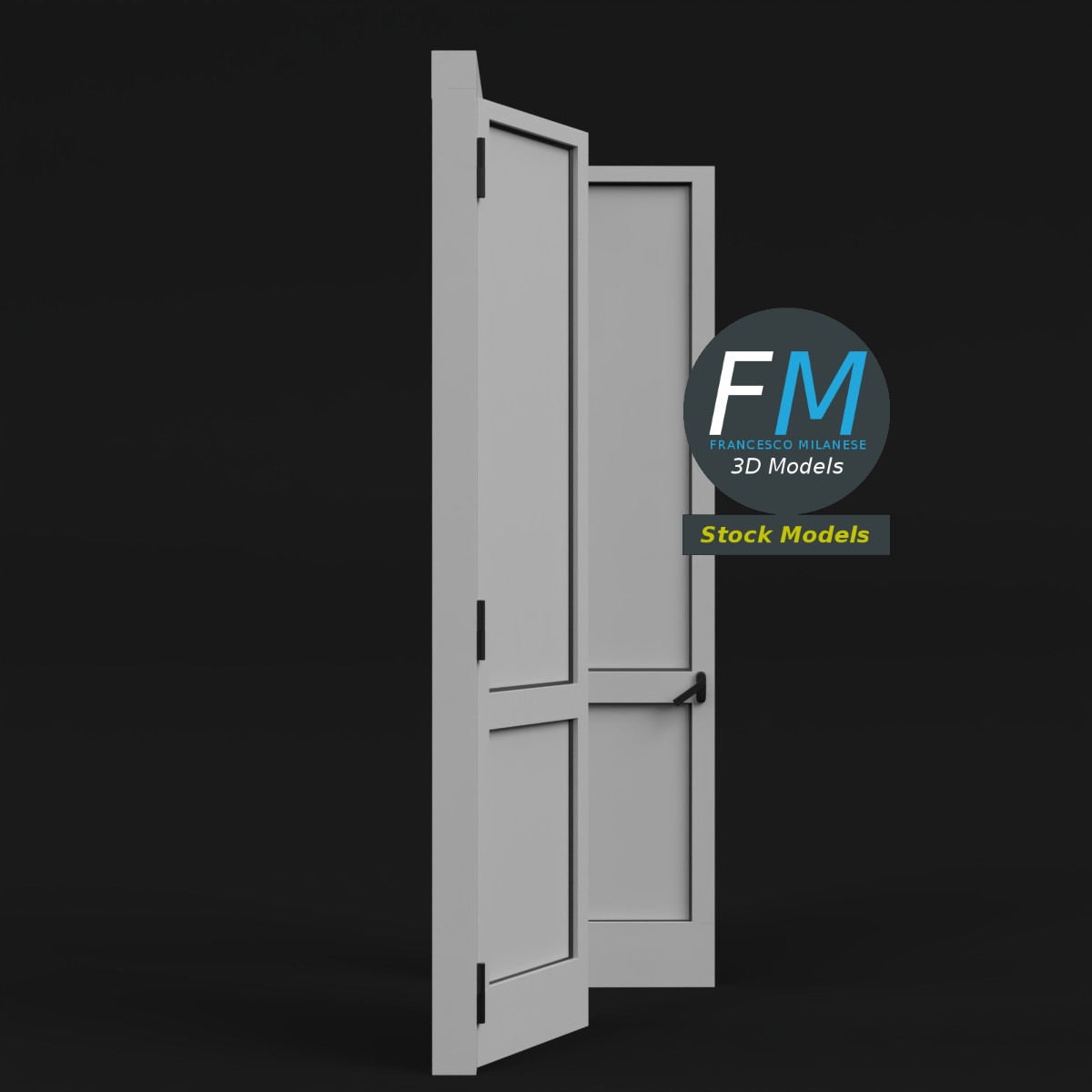 3D Model - PVC Double Door - 04