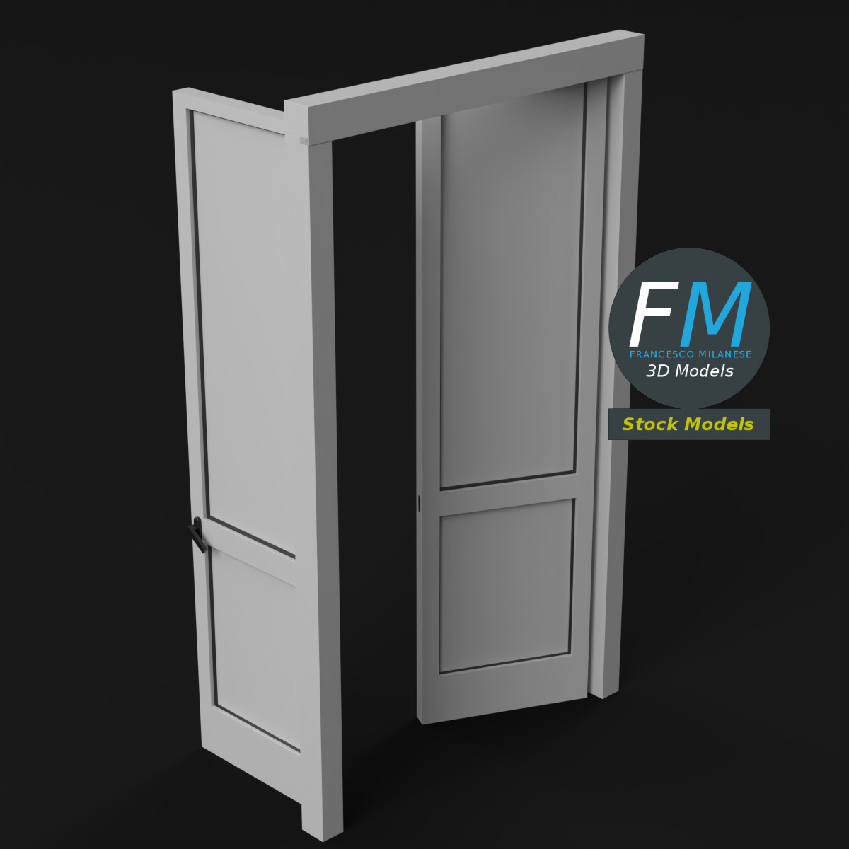 3D Model - PVC Double Door - 05