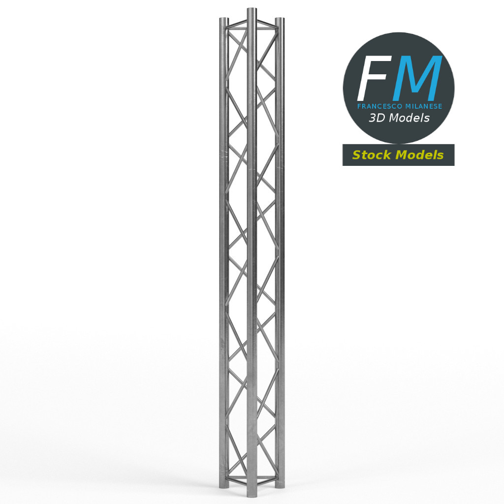3D-Modell - Metallischer Gittermast - 01