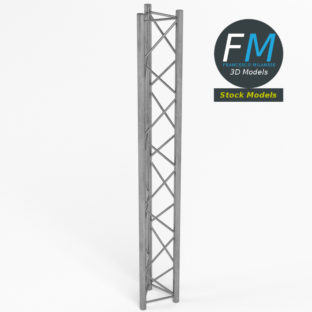 3D-Modell - Metallischer Gittermast - 02