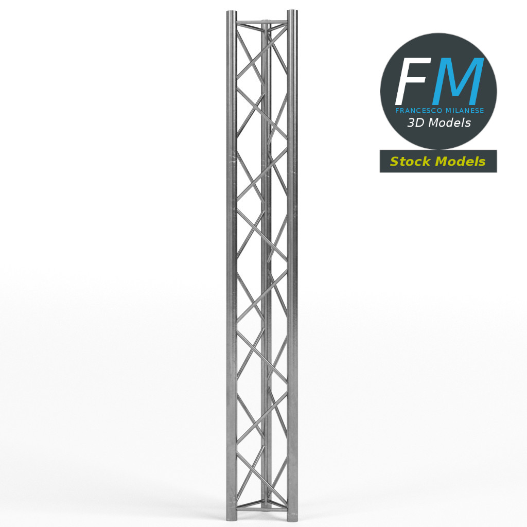 3D-Modell - Metallischer Gittermast - 03