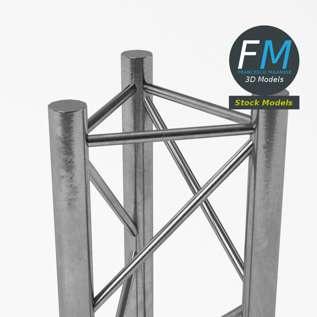 3D-Modell - Metallischer Gittermast - 05