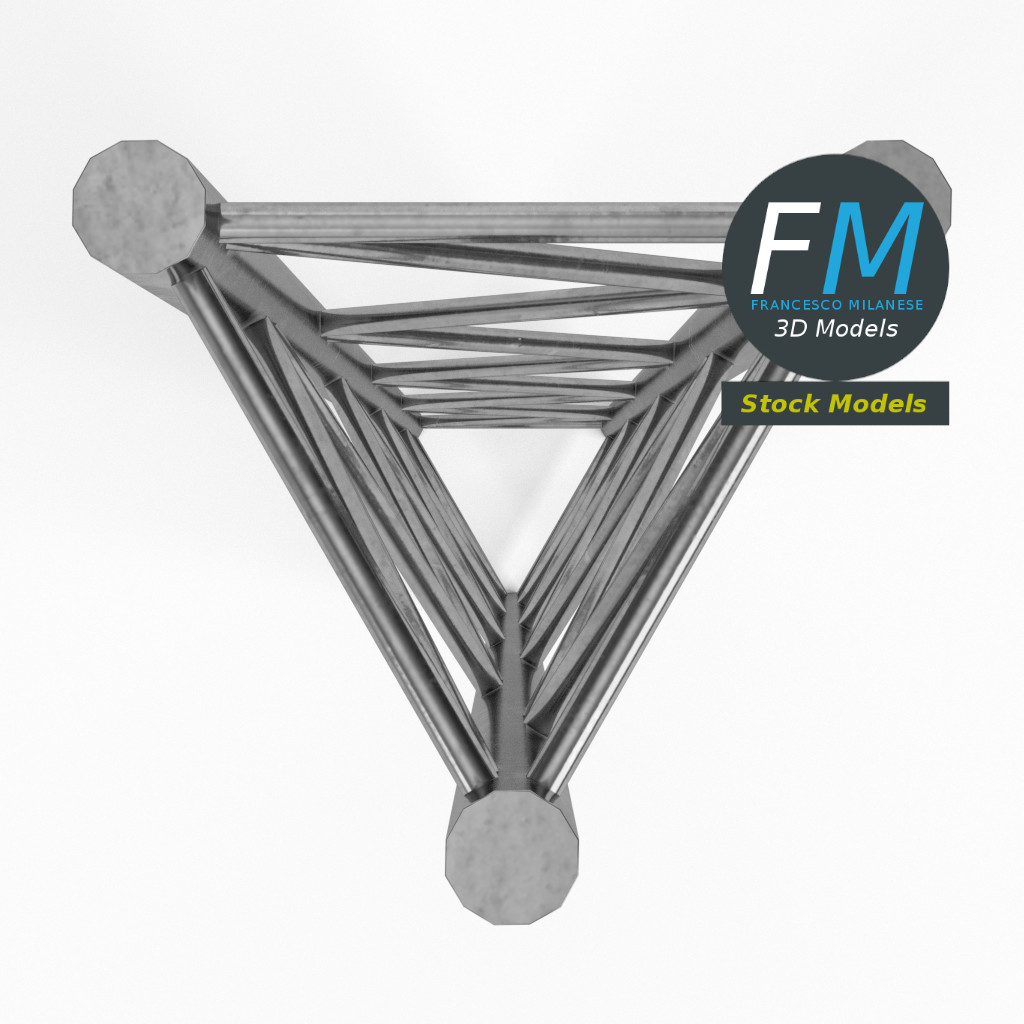 3D-Modell - Metallischer Gittermast - 06