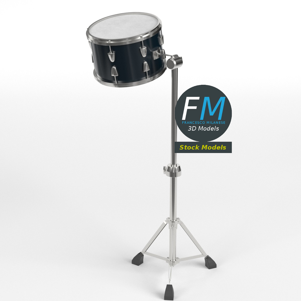 3D-Modell - Rack-Tom mit Ständer - 01
