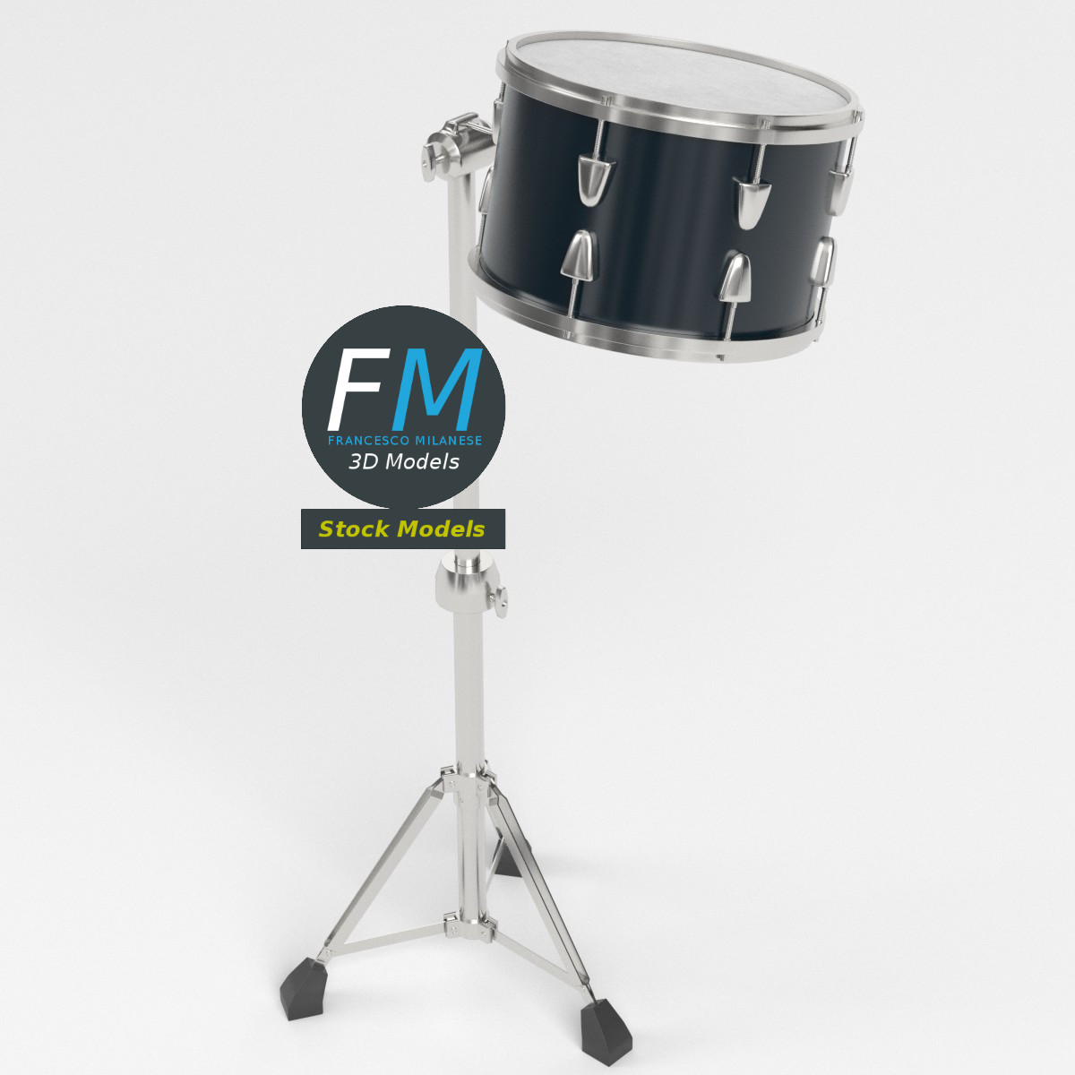3D-Modell - Rack-Tom mit Ständer - 02