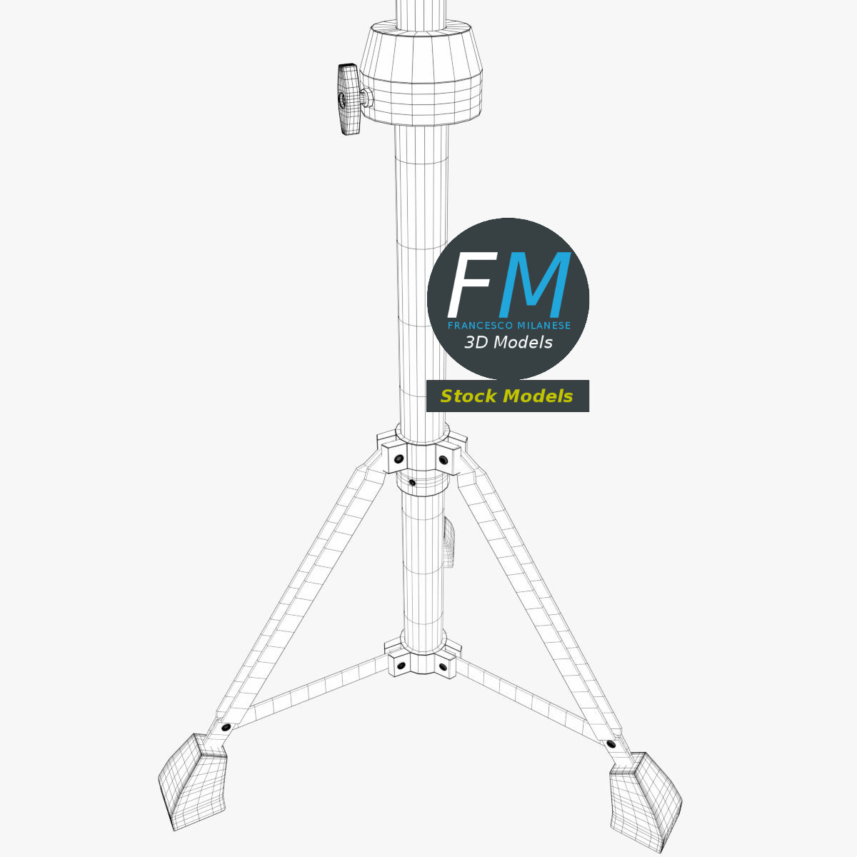 3D-Modell - Rack-Tom mit Ständer - 08