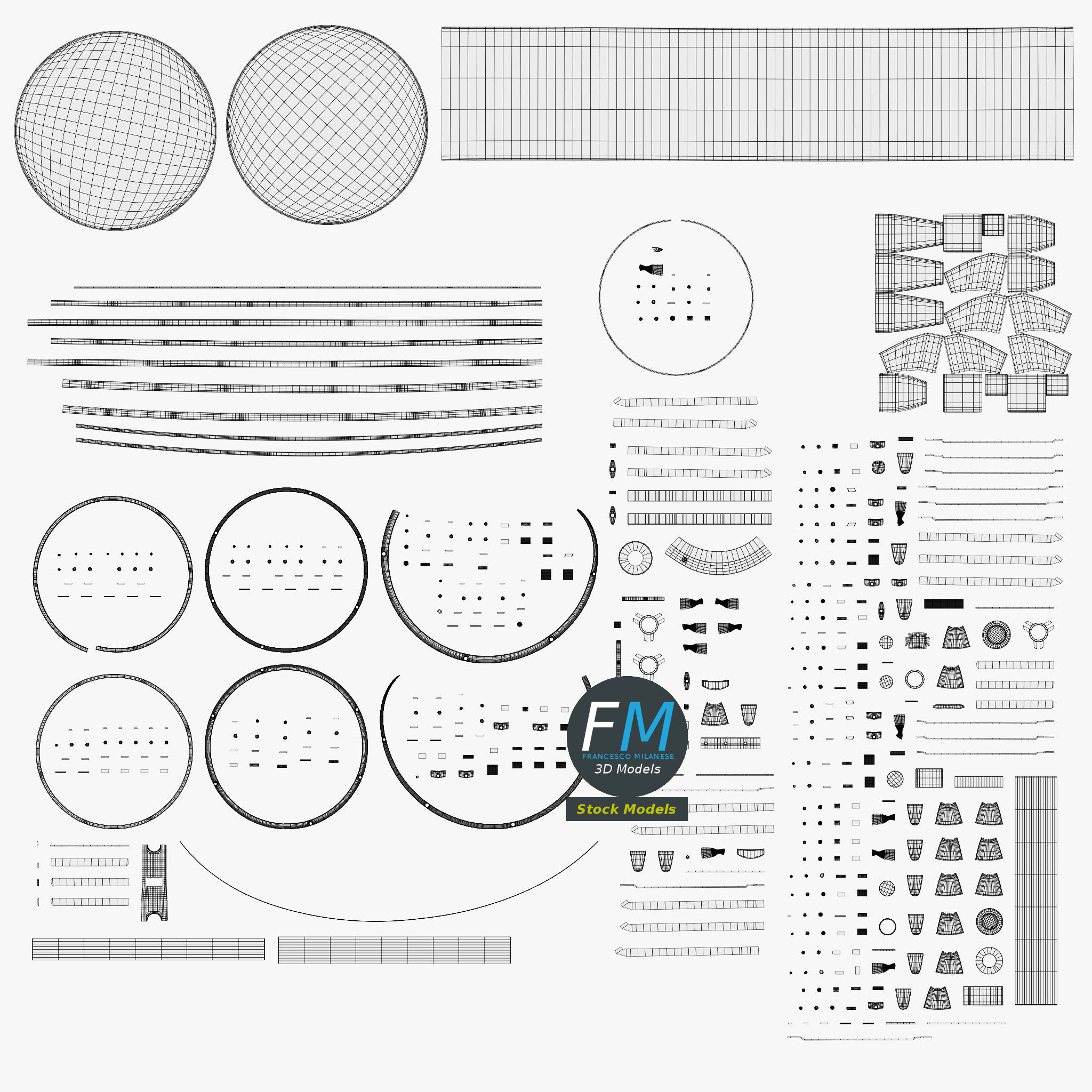 3D-Modell - Rack-Tom mit Ständer - 11 3D-Modell - Rack-Tom mit Ständer - 11