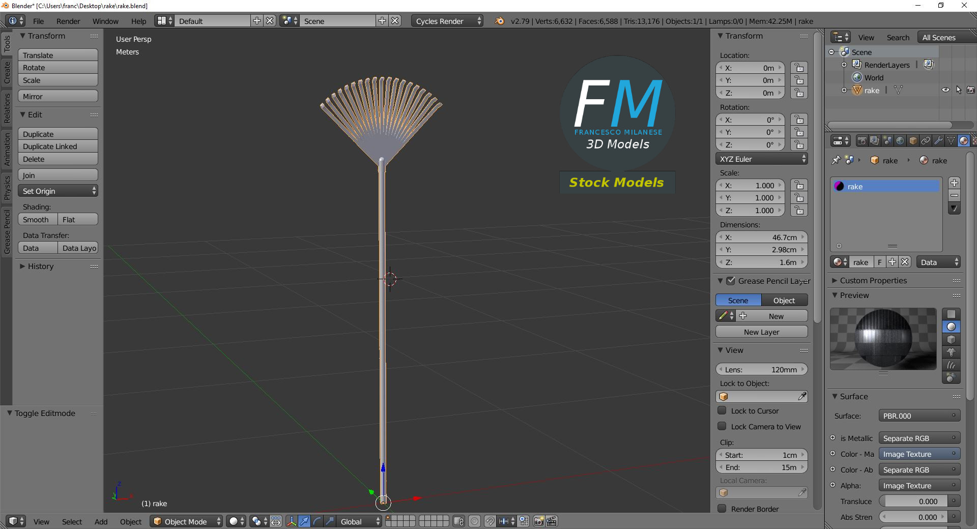 3D-Modell - Garten-Laubrechen - 09