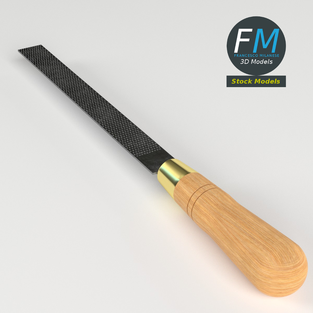 3D-Modell - Flache Handraspel - 02