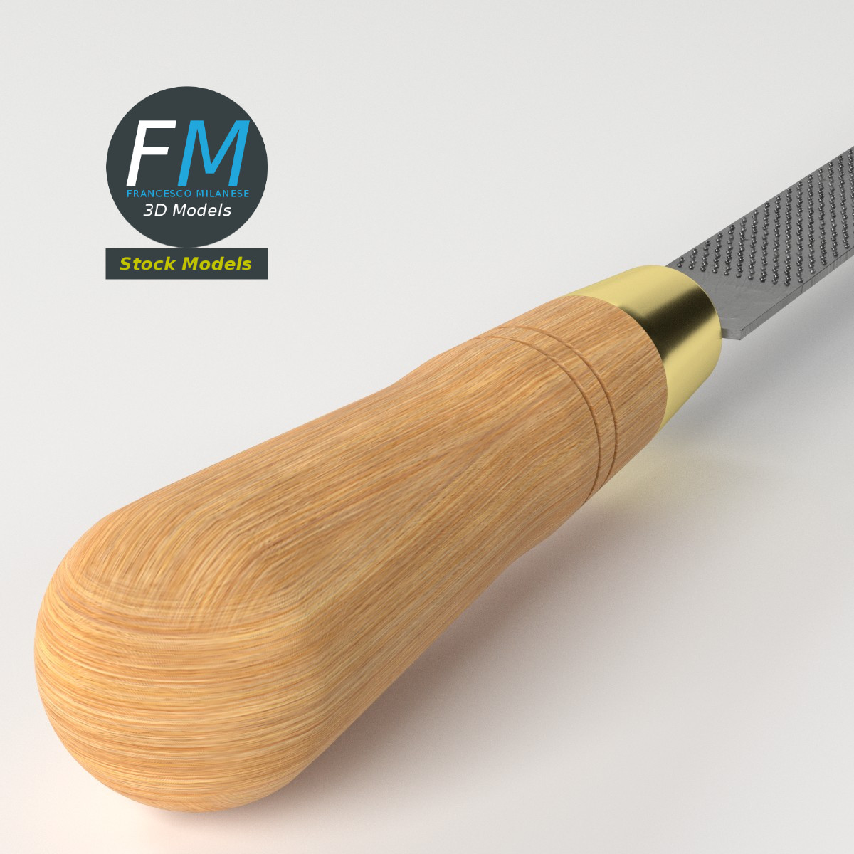 3D-Modell - Flache Handraspel - 05