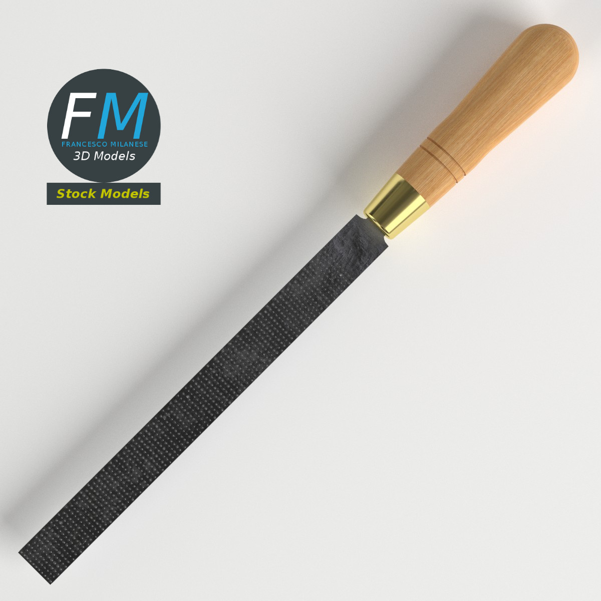 3D-Modell - Flache Handraspel - 06