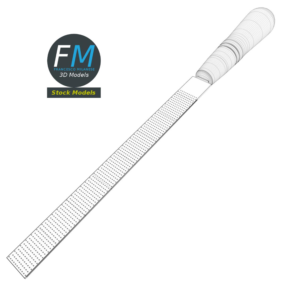 3D-Modell - Flache Handraspel - 07