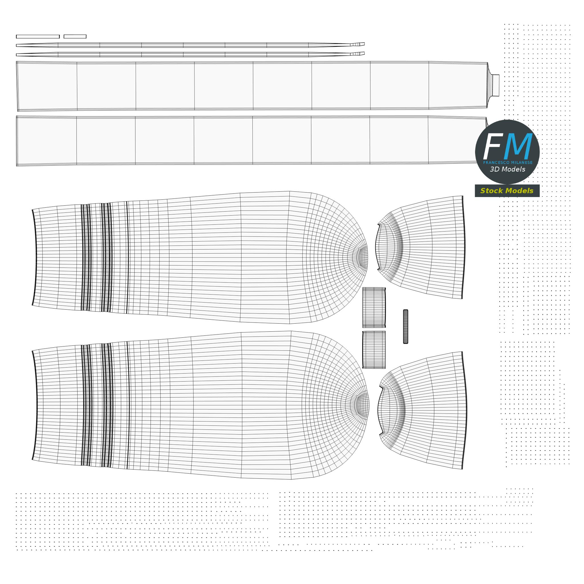 3D-Modell - Flache Handraspel - 11 3D-Modell - Flache Handraspel - 11