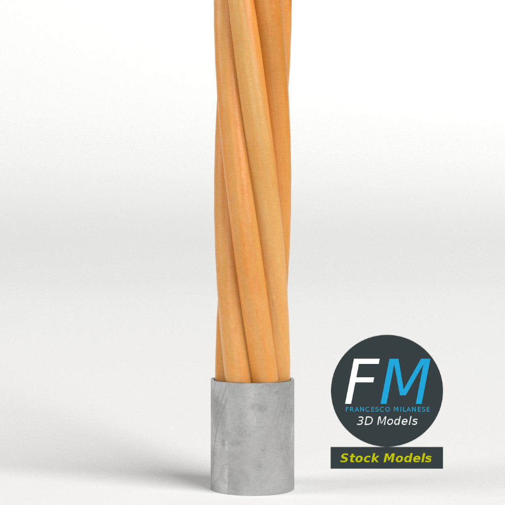3D-Modell - Teppichklopfer aus Rattan - 04
