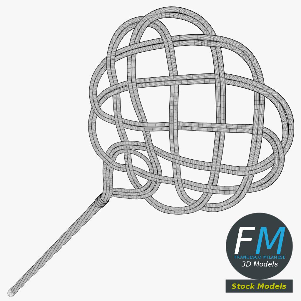 3D-Modell - Teppichklopfer aus Rattan - 07