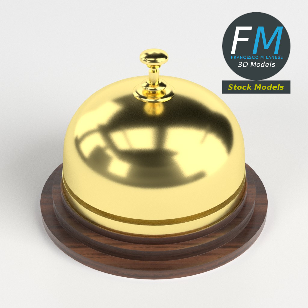 3D-Modell - Rezeptionsklingel aus Messing - 01