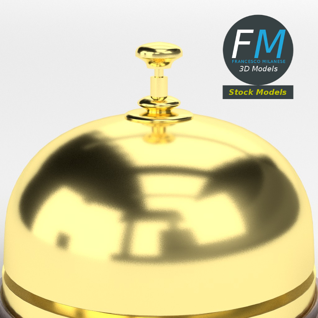 3D-Modell - Rezeptionsklingel aus Messing - 04