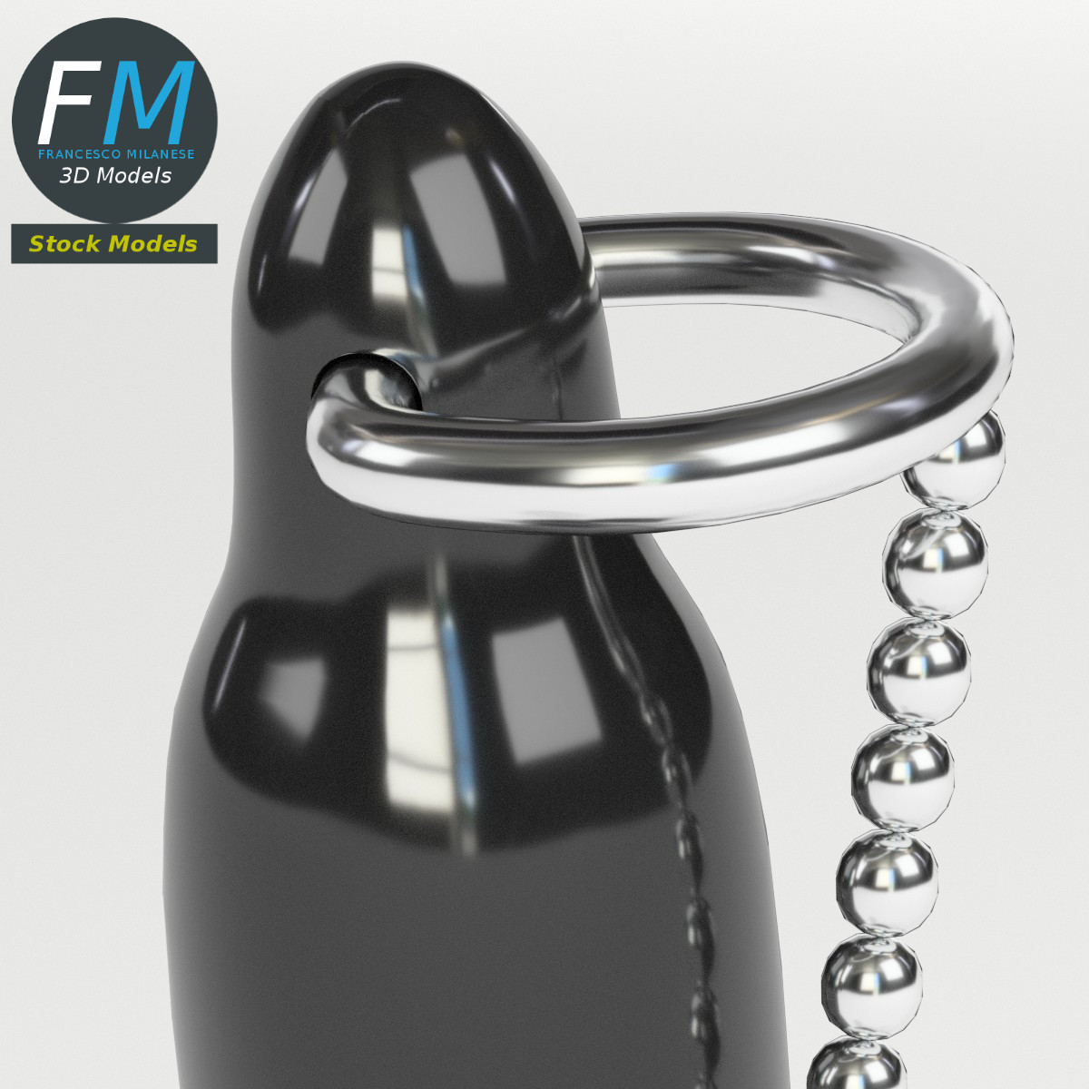 3D-Modell - Rezeptionsstift mit Kette - 04