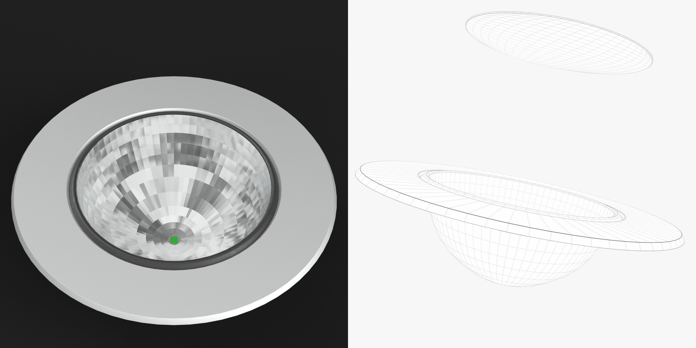 3D-Modell - LED-Deckeneinbaustrahler