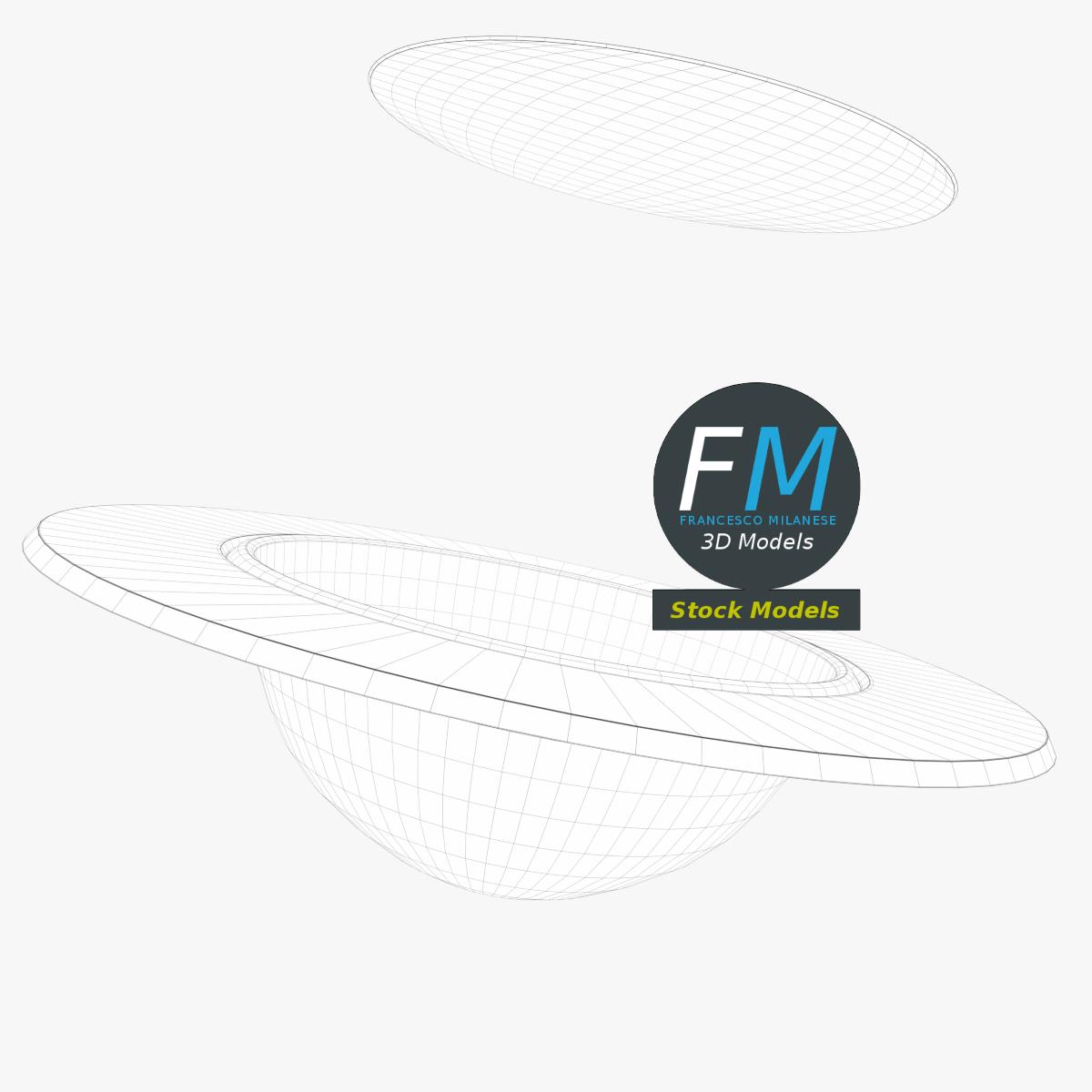3D модель - Встраиваемый Потолочный LED-Светильник - 07