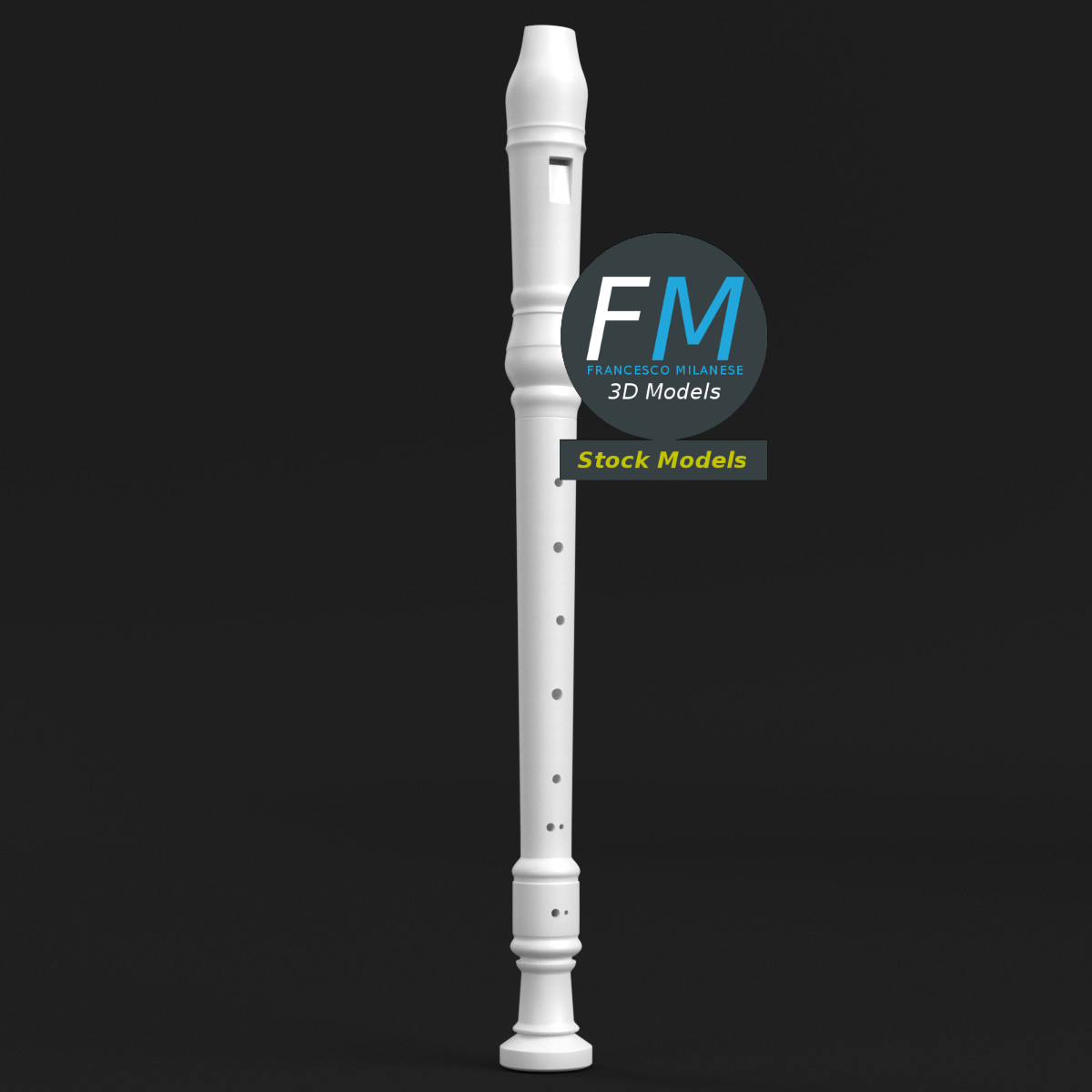 3D-Modell - Blockflöte - 01