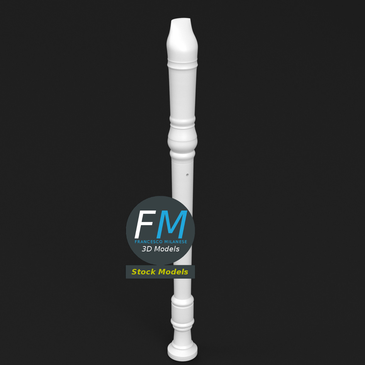3D-Modell - Blockflöte - 02