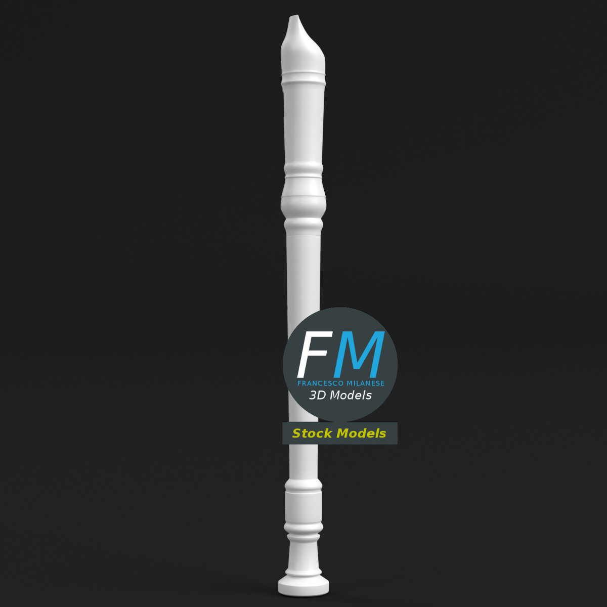3D-Modell - Blockflöte - 03
