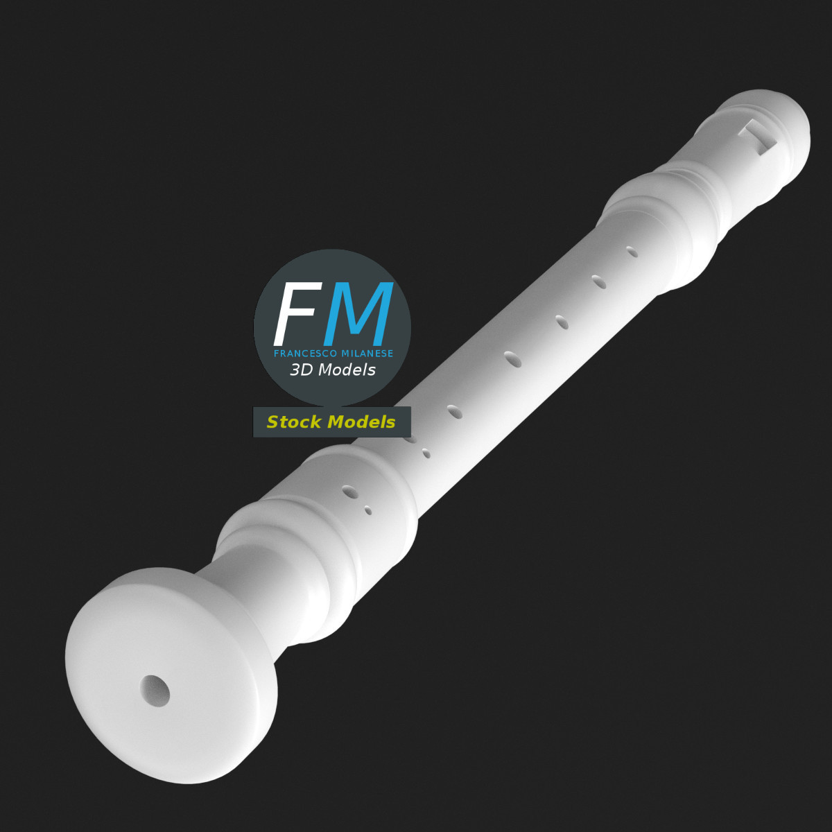 3D-Modell - Blockflöte - 06