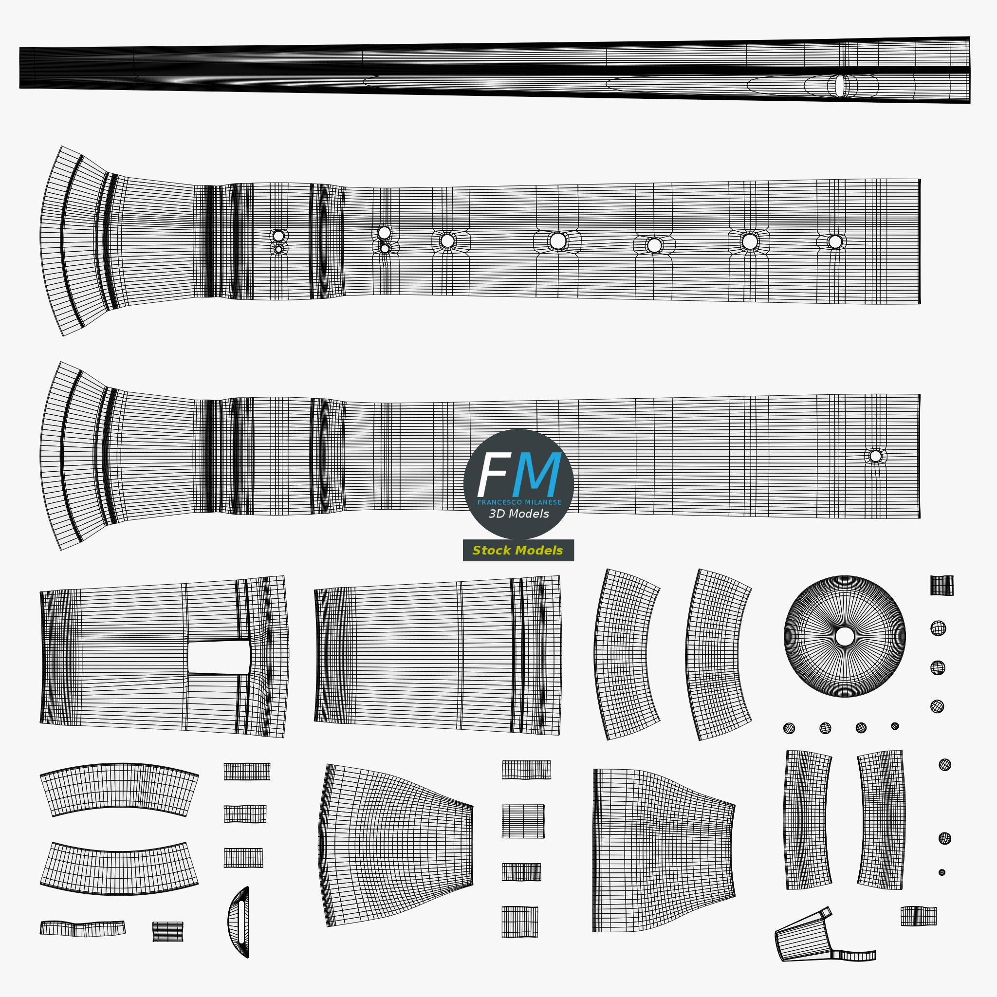 3D-Modell - Blockflöte - 11 3D-Modell - Blockflöte - 11