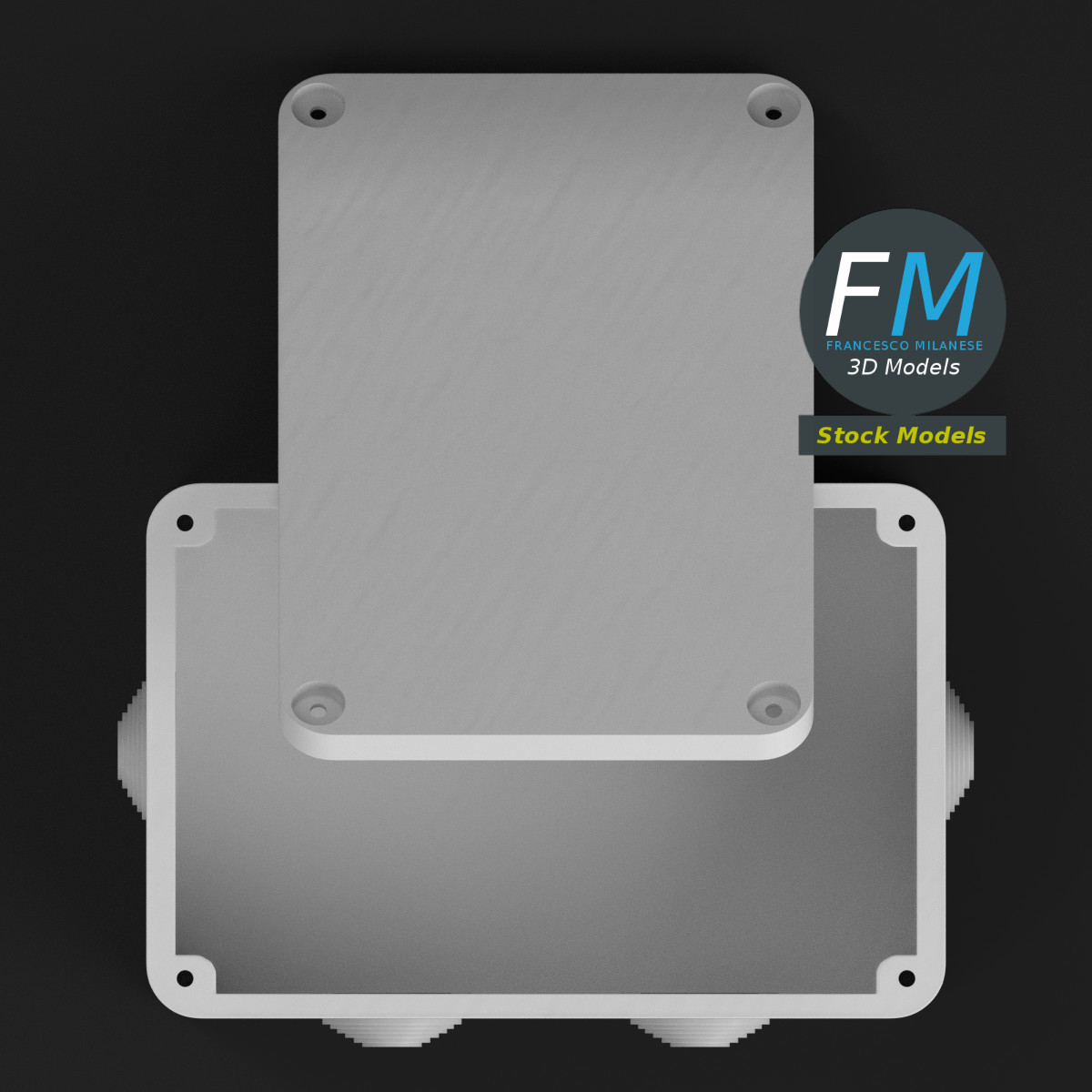 3D-Modell - Rechteckige Abzweigdose - 06