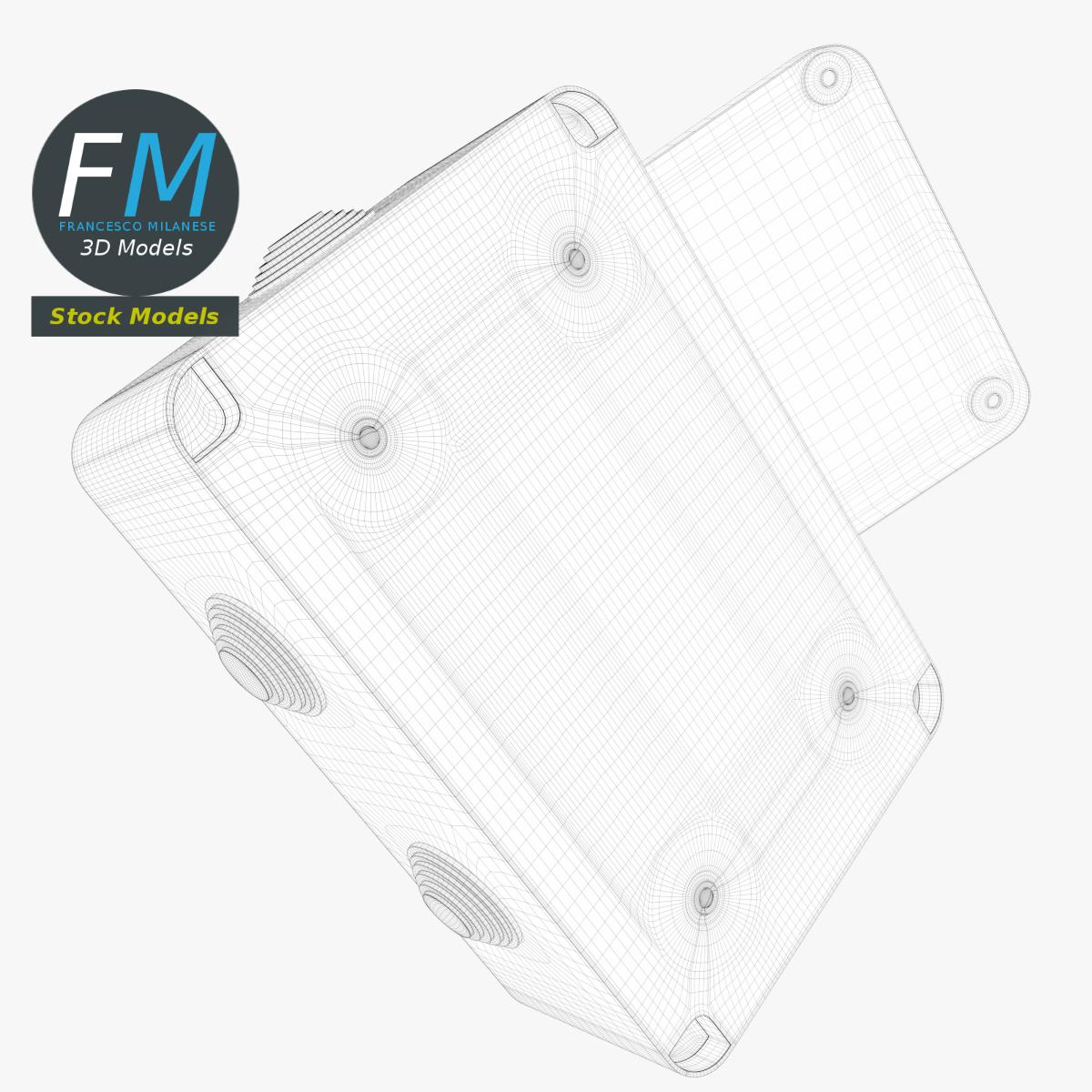 3D-Modell - Rechteckige Abzweigdose - 08