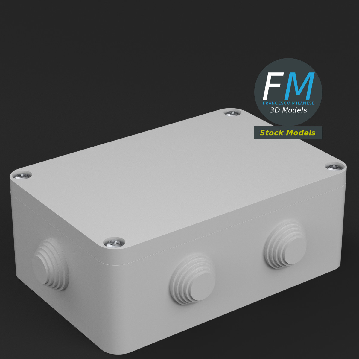 3D-Modell - Rechteckige Abzweigdose - 01