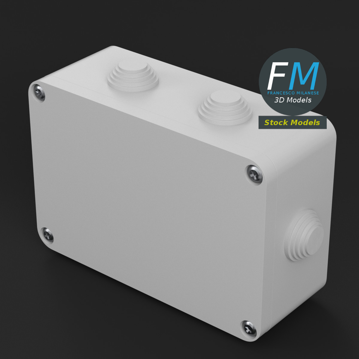 3D-Modell - Rechteckige Abzweigdose - 02