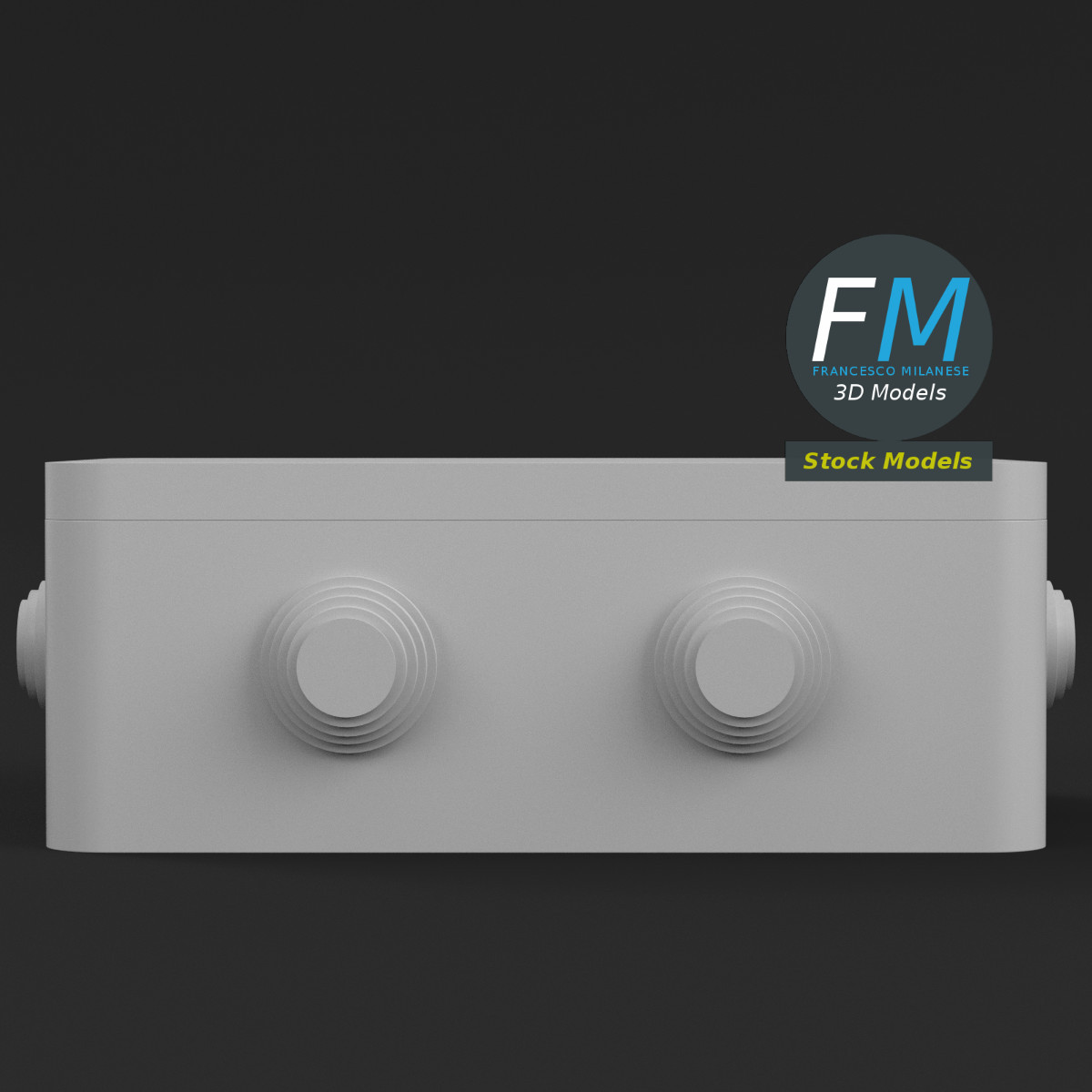 3D-Modell - Rechteckige Abzweigdose - 03