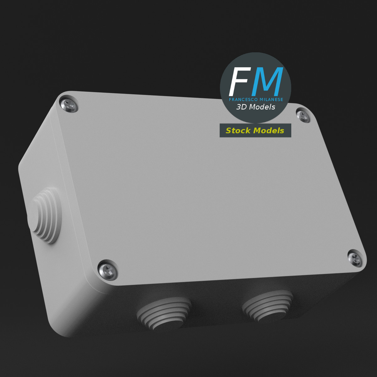 3D-Modell - Rechteckige Abzweigdose - 05