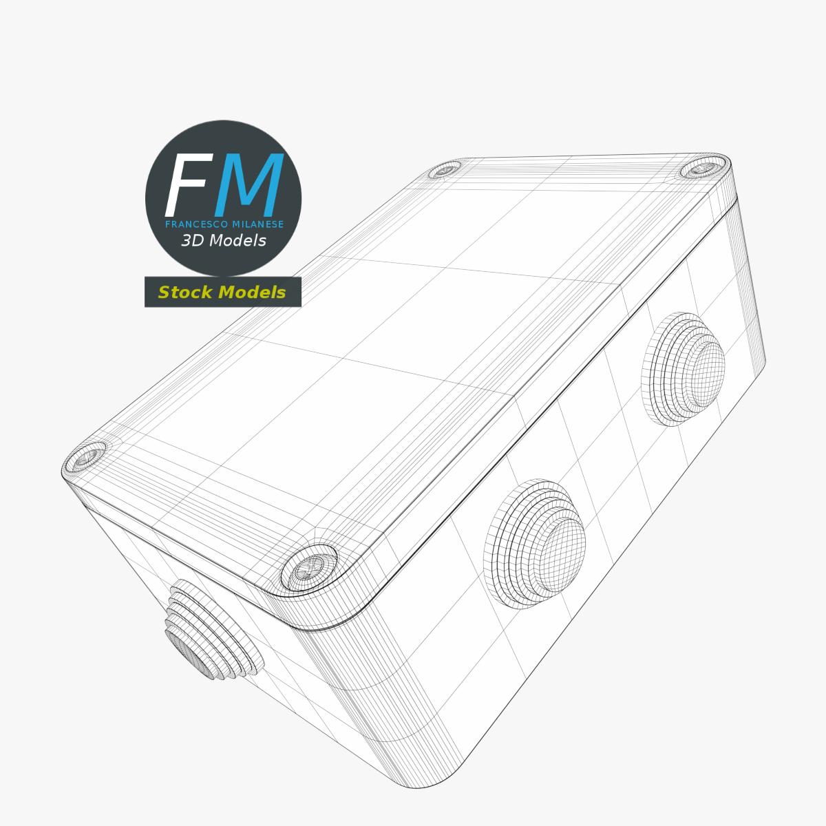 3D-Modell - Rechteckige Abzweigdose - 07