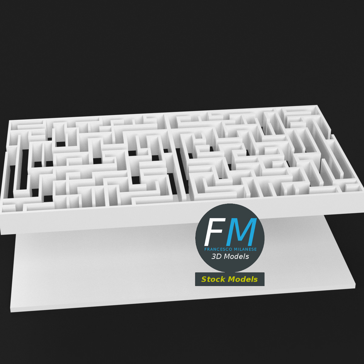 3D-Modell - Rechteckiges Labyrinth - 02