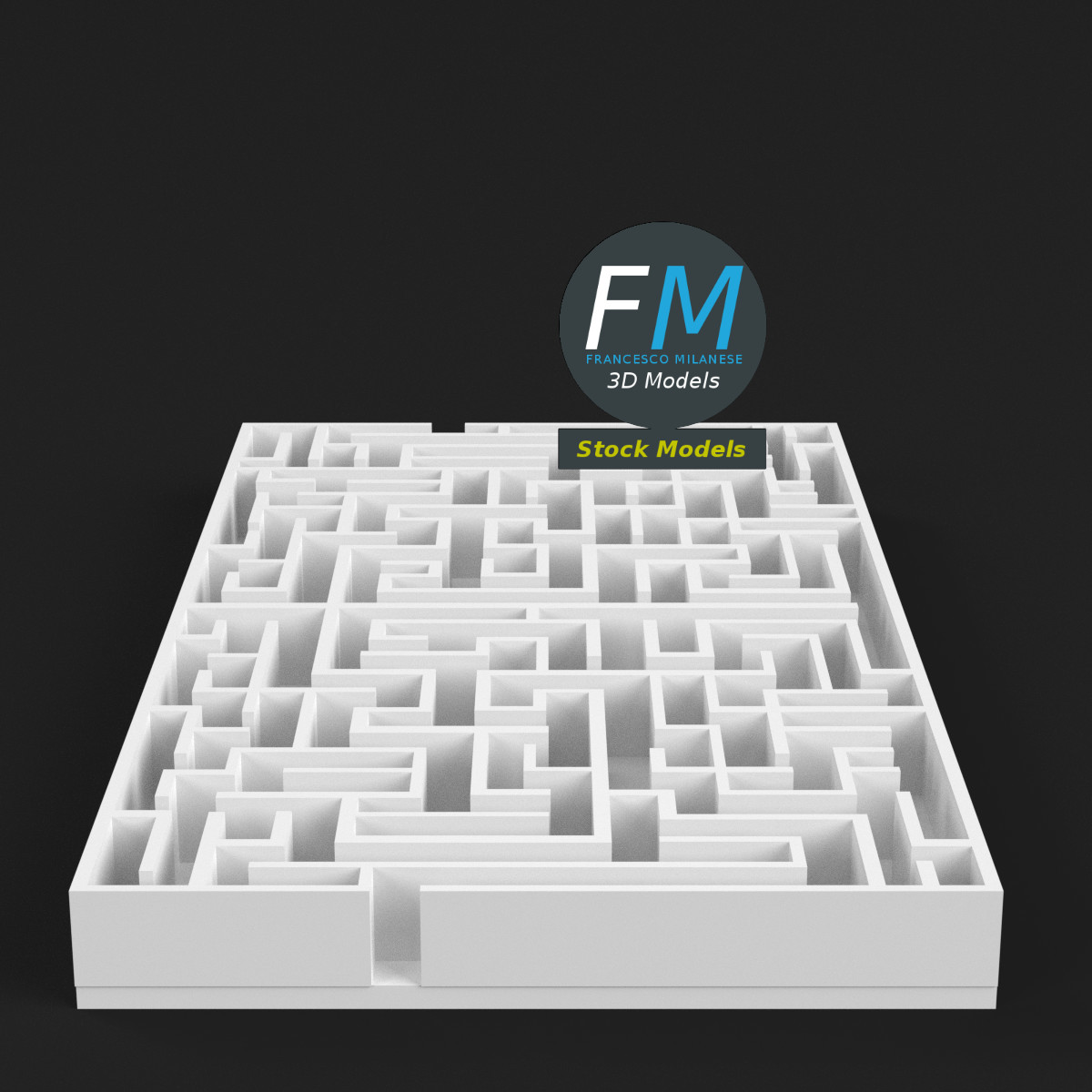 3D-Modell - Rechteckiges Labyrinth - 03