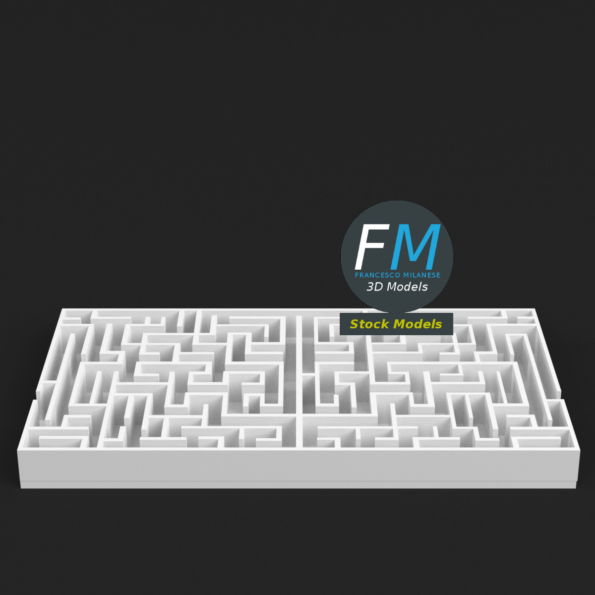 3D-Modell - Rechteckiges Labyrinth - 04