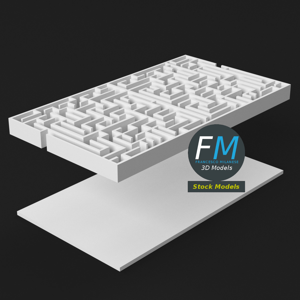 3D-Modell - Rechteckiges Labyrinth - 05