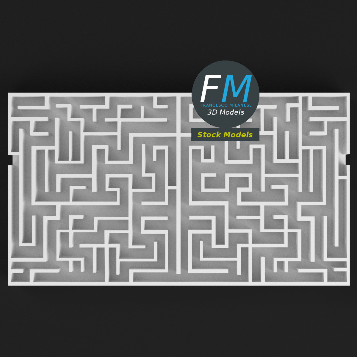 3D-Modell - Rechteckiges Labyrinth - 06
